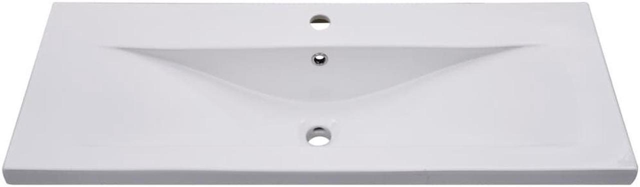Alt view image 15 of 18 - vidaXL Wash Basin Built-in Basin Vanity Sink Small Basin Bath Sink Ceramic White