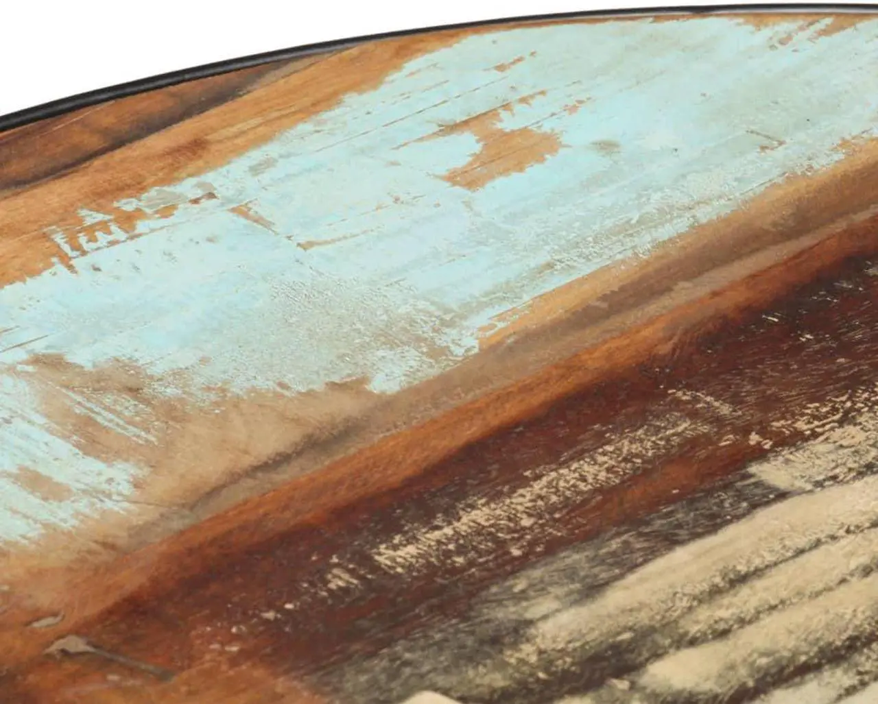 Alt view image 7 of 15 - vidaXL Coffee Table Black  26.8"x26.8"x14.2" Solid Reclaimed Wood