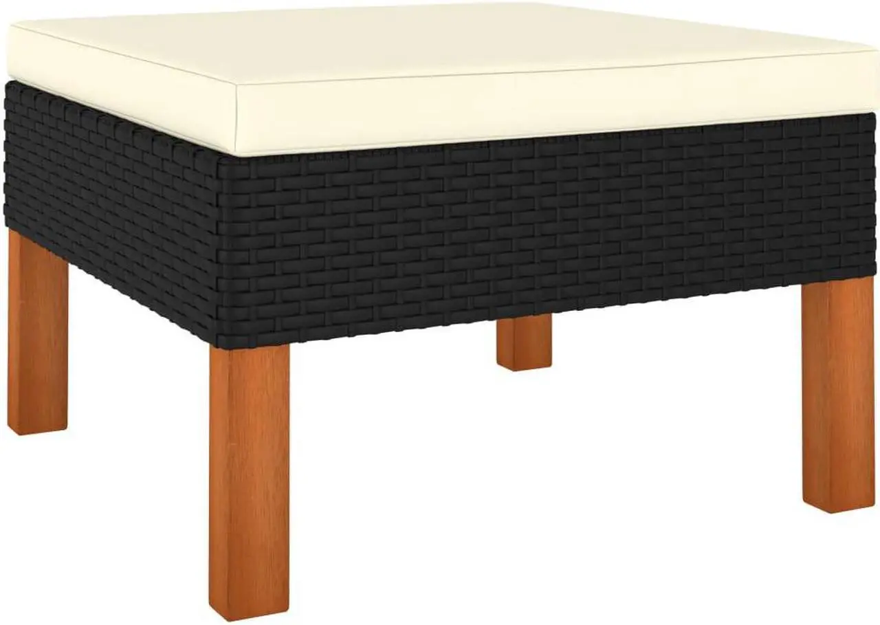 Alt view image 4 of 7 - vidaXL Patio Lounge Set 6 Piece Sectional Sofa Couch Footrest with Cushions
