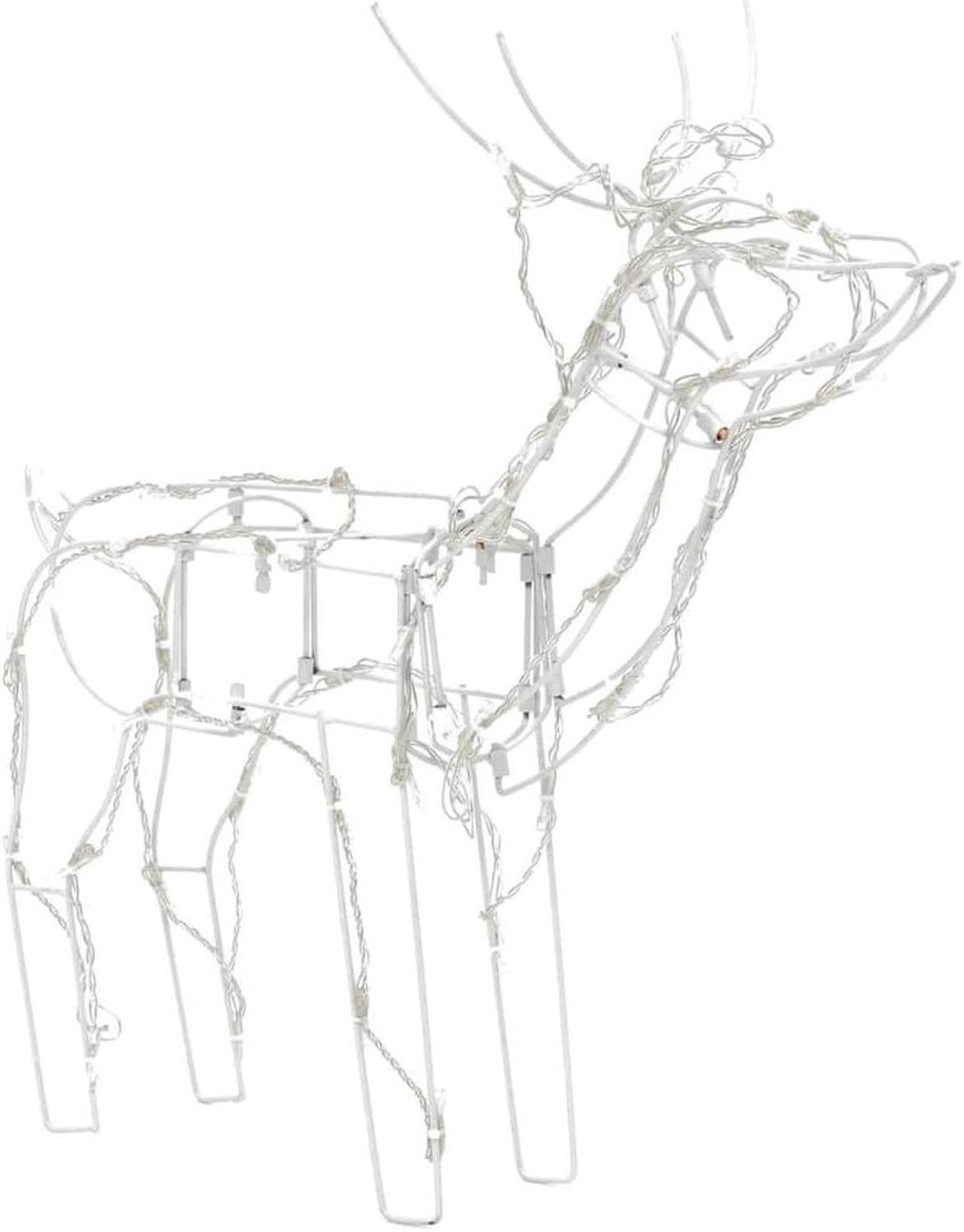 Alt view image 7 of 13 - vidaXL Christmas Reindeers 3 Pcs Christmas Lighting Decoration Multicolor