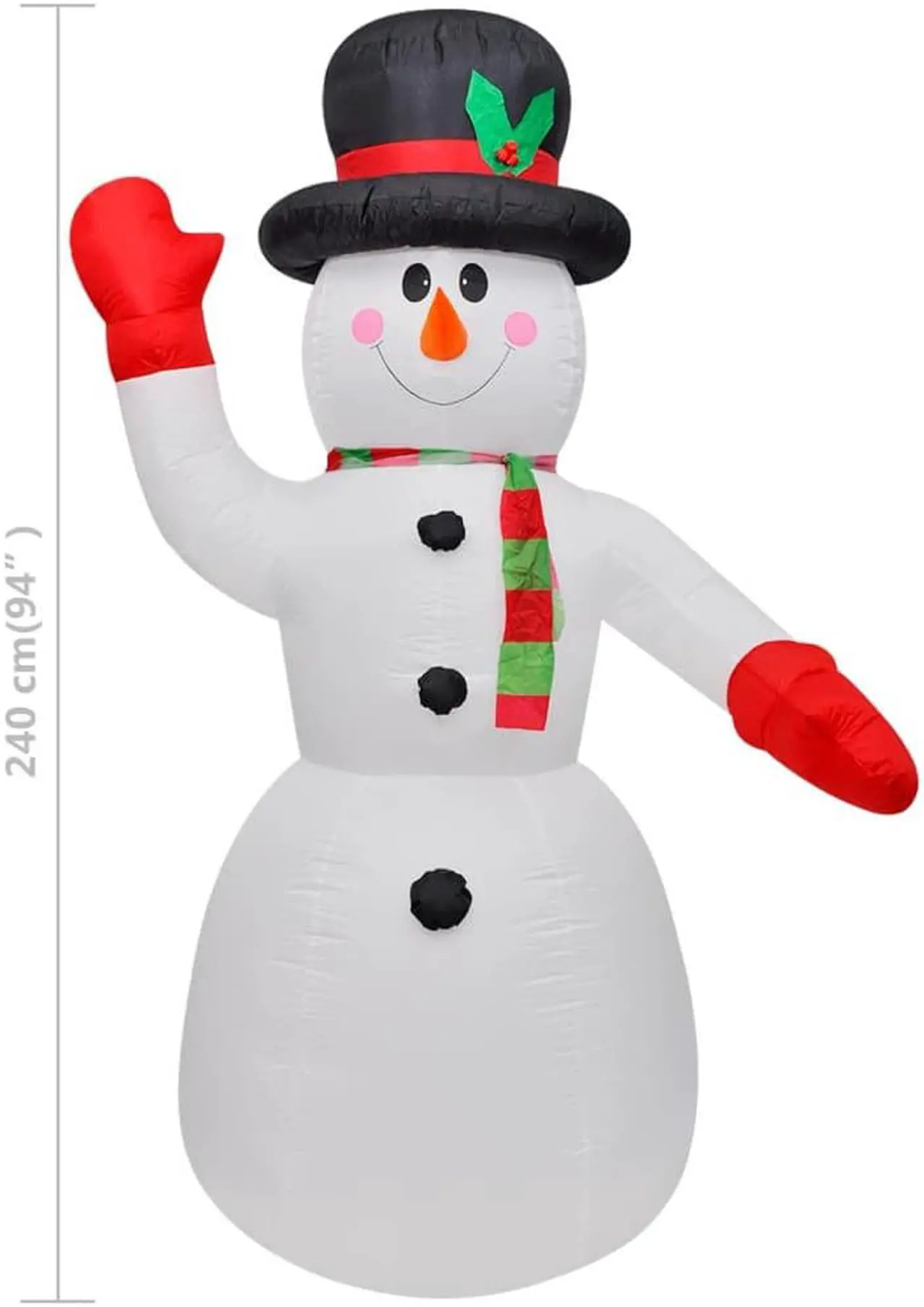 Alt view image 2 of 10 - vidaXL Christmas Inflatable Snowman Blow Up Yard Decor Snow Man with LED Light