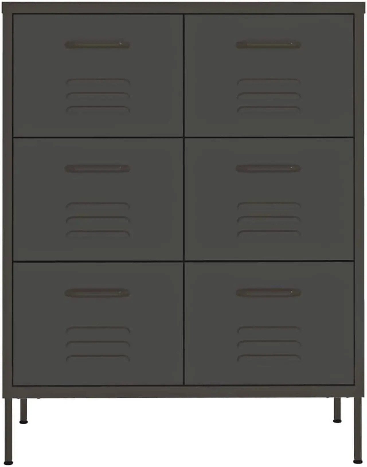 Alt view image 3 of 17 - vidaXL Drawer Cabinet File Cabinet Freestanding Storage Cabinet Black Steel