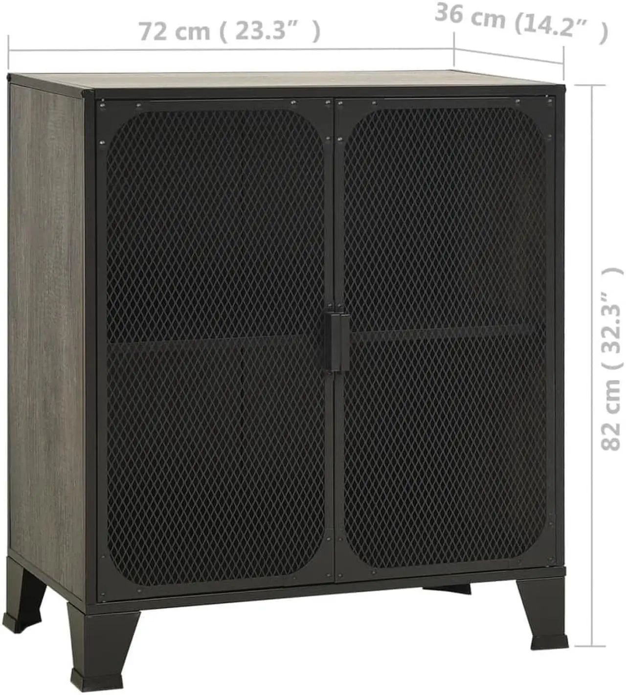 Alt view image 4 of 18 - vidaXL Storage Cabinet File Cabinet Filing Storage Cabinet Gray Metal and MDF