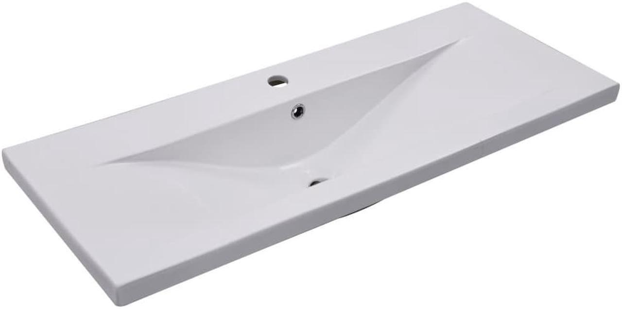 Alt view image 2 of 18 - vidaXL Wash Basin Built-in Basin Vanity Sink Small Basin Bath Sink Ceramic White