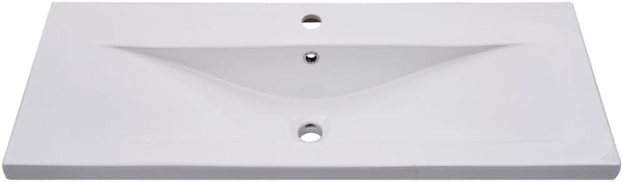 Alt view image 3 of 18 - vidaXL Wash Basin Built-in Basin Vanity Sink Small Basin Bath Sink Ceramic White