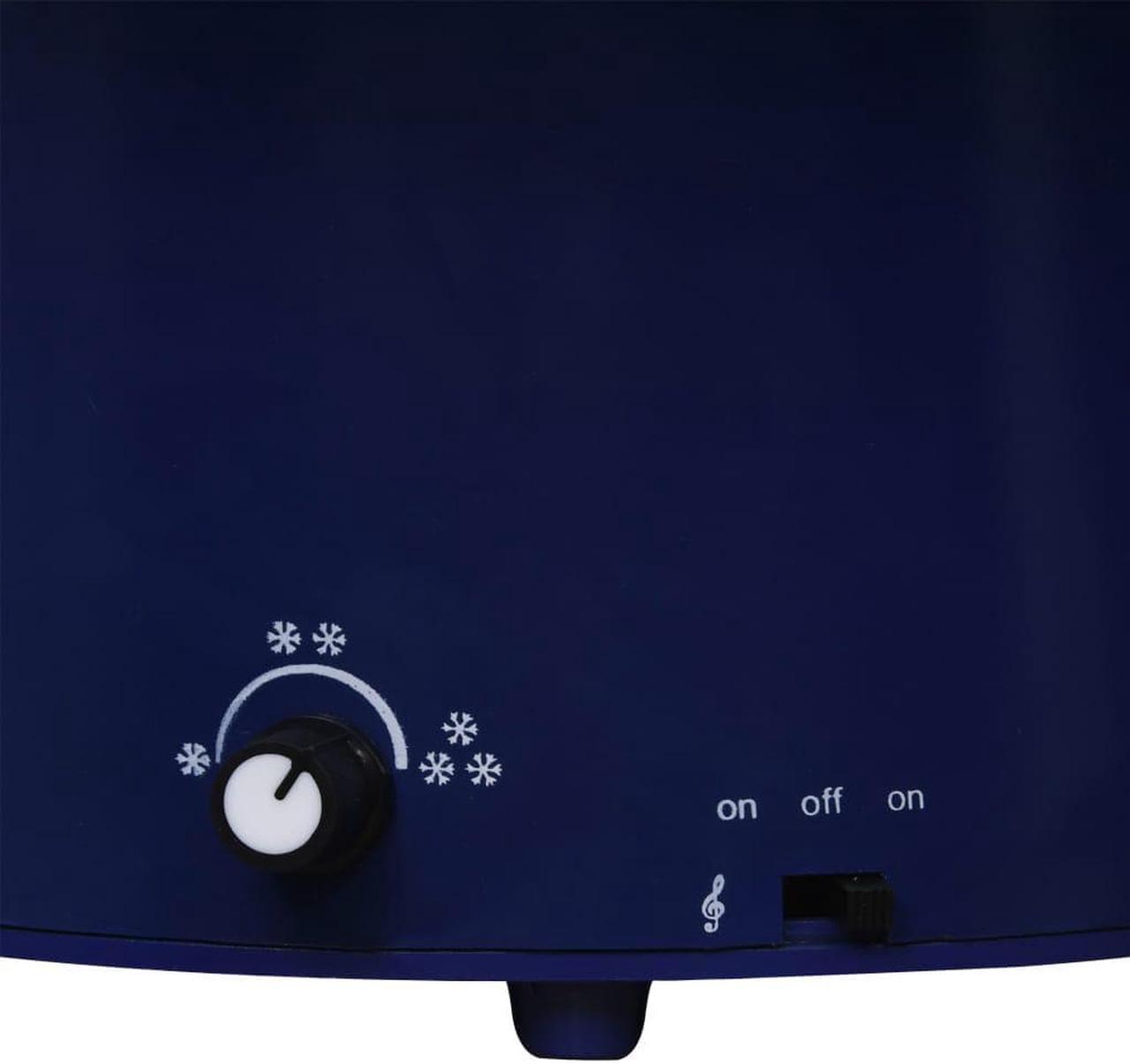 Alt view image 4 of 14 - vidaXL Snowing Christmas Tree Artificial Xmas Tree with Umbrella Base Blue PVC
