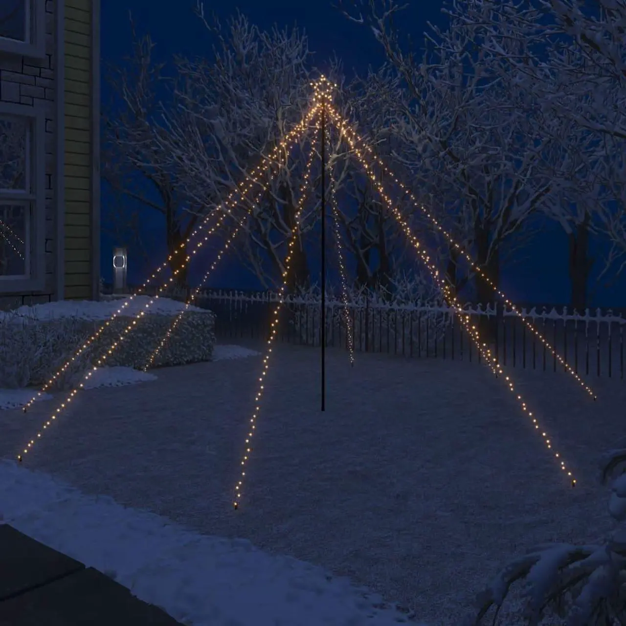 Alt view image 7 of 16 - vidaXL Pre-lit Christmas Tree with Stand Xmas Tree Decoration 135 Branches