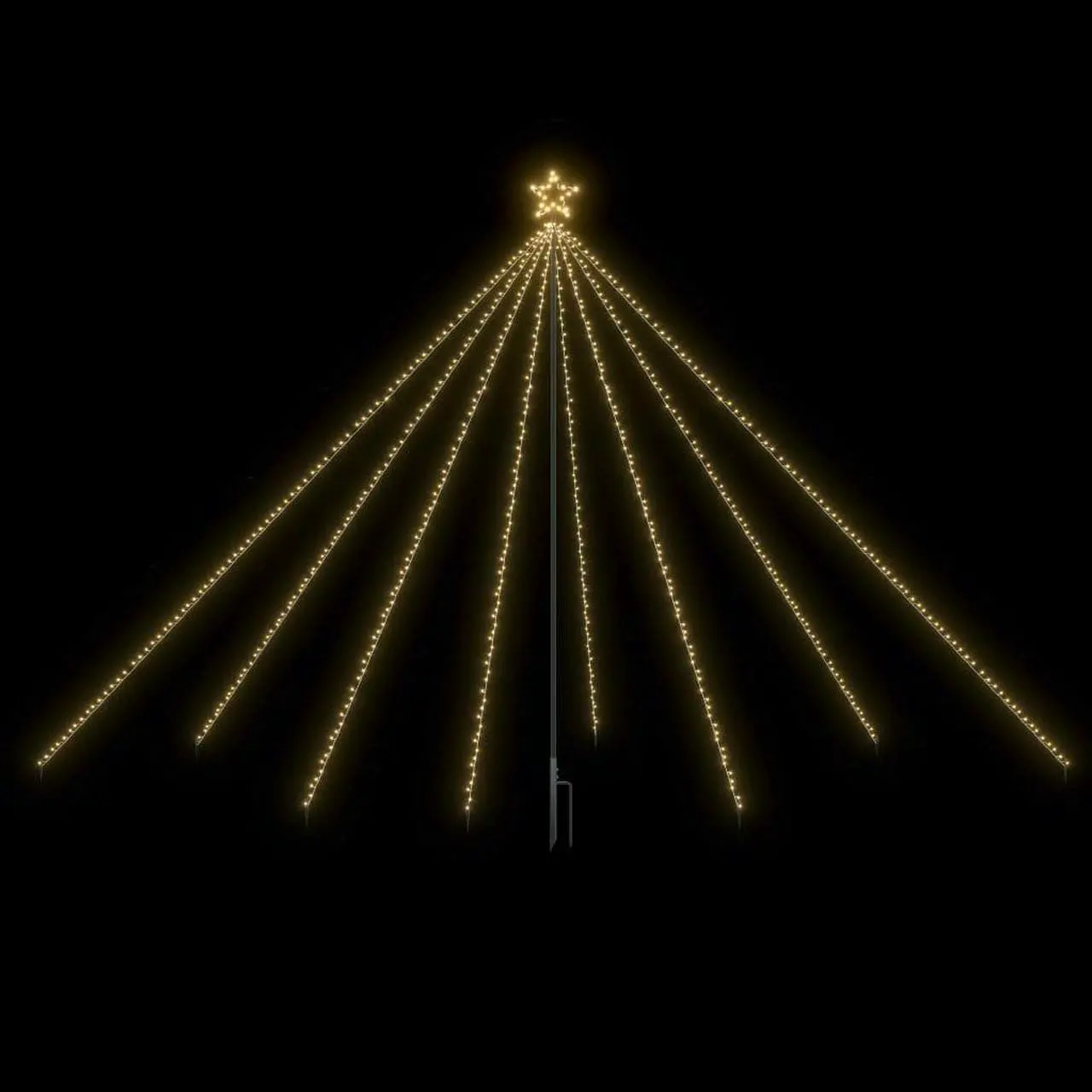 Alt view image 8 of 16 - vidaXL Pre-lit Christmas Tree with Stand Xmas Tree Decoration 135 Branches