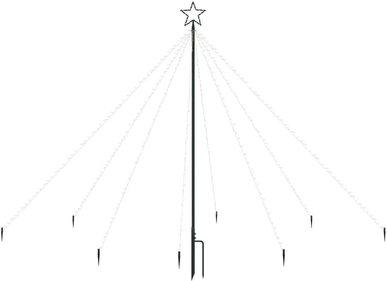 Alt view image 9 of 16 - vidaXL Pre-lit Christmas Tree with Stand Xmas Tree Decoration 135 Branches