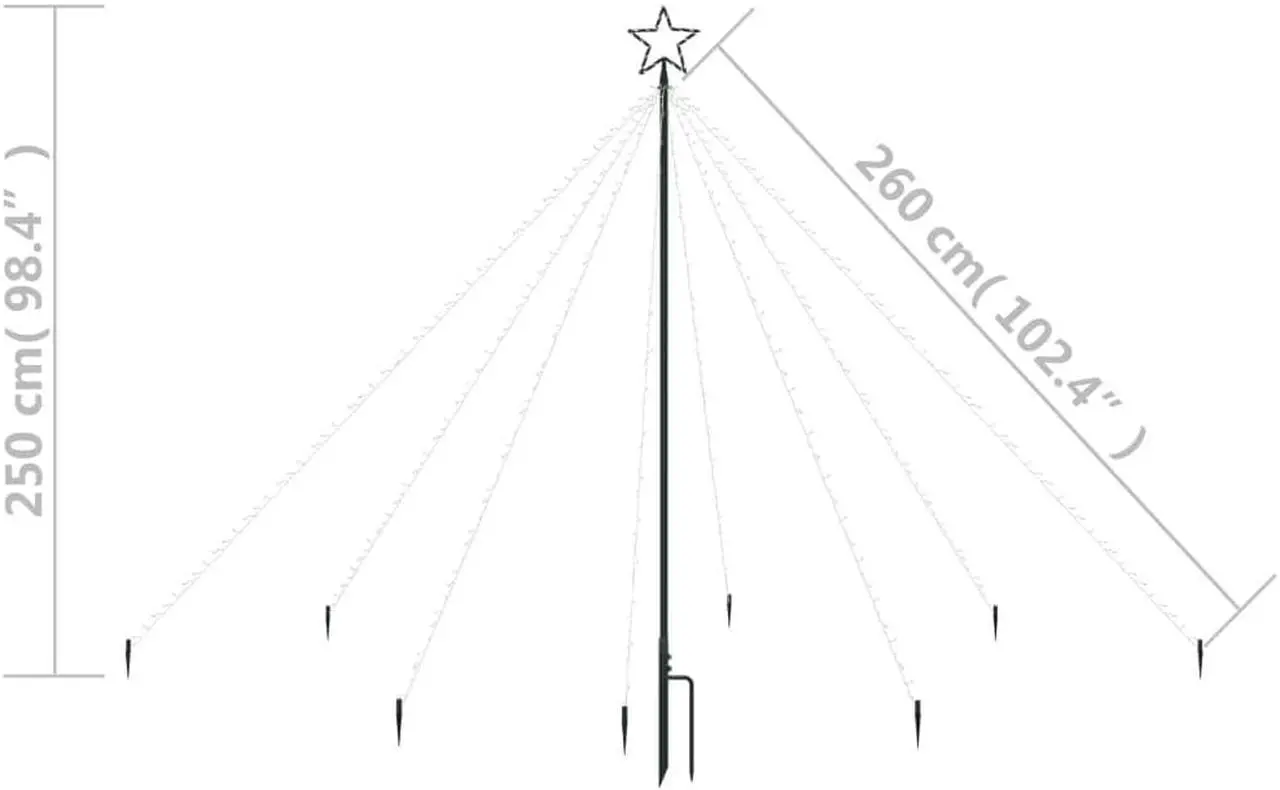 Alt view image 13 of 16 - vidaXL Pre-lit Christmas Tree with Stand Xmas Tree Decoration 135 Branches
