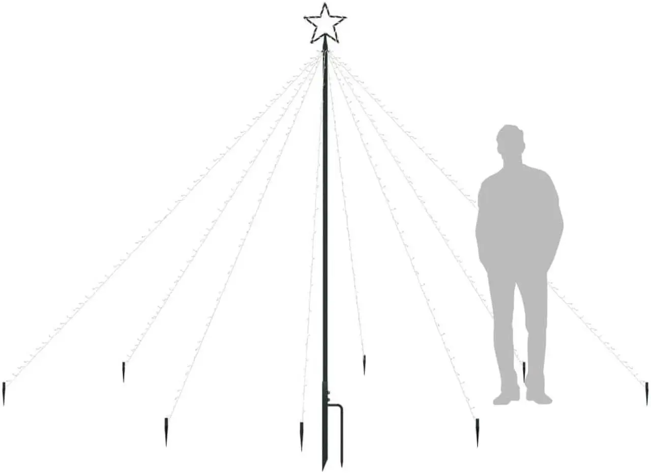 Alt view image 15 of 16 - vidaXL Pre-lit Christmas Tree with Stand Xmas Tree Decoration 135 Branches
