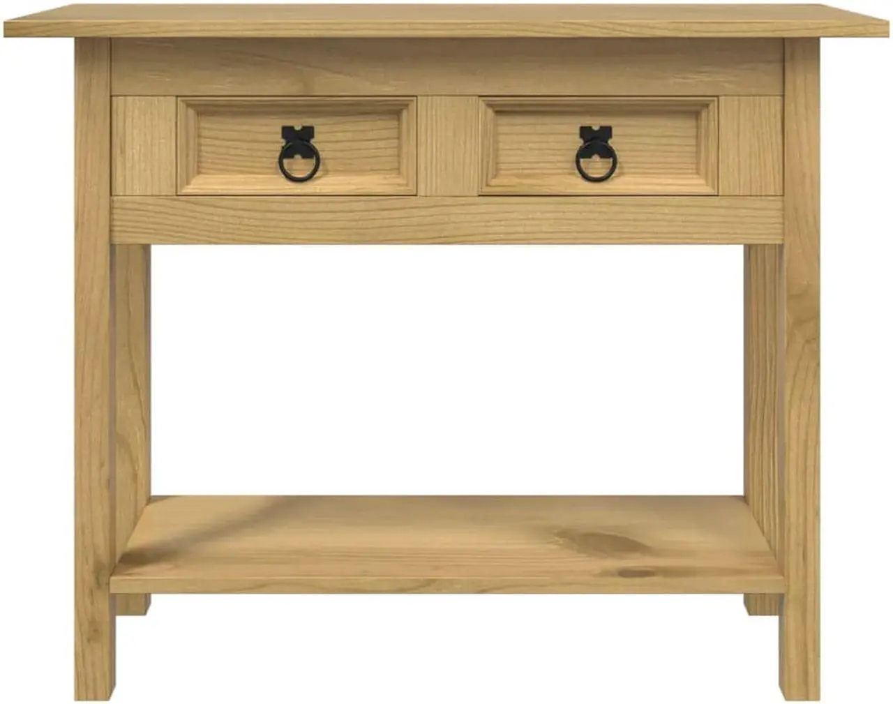 Alt view image 7 of 10 - vidaXL Console Table Mexican Pine Corona Range 35.4"x13.6"x28.7"