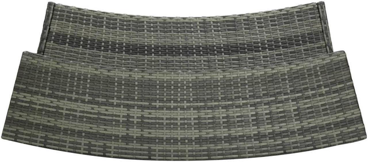 Alt view image 7 of 7 - vidaXL Patio Bar Set 3 Piece Bar Table and Stools Patio Furniture Set Gray