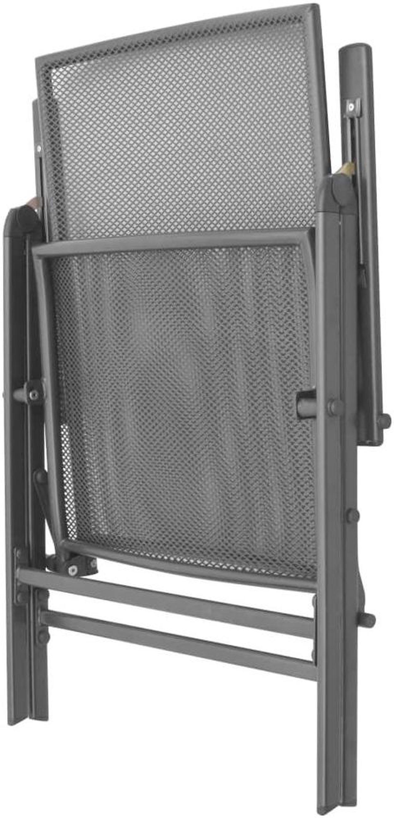 Alt view image 15 of 16 - vidaXL Stackable Patio Chairs 2 Pcs Stack Chair with Metal Frame Steel Gray