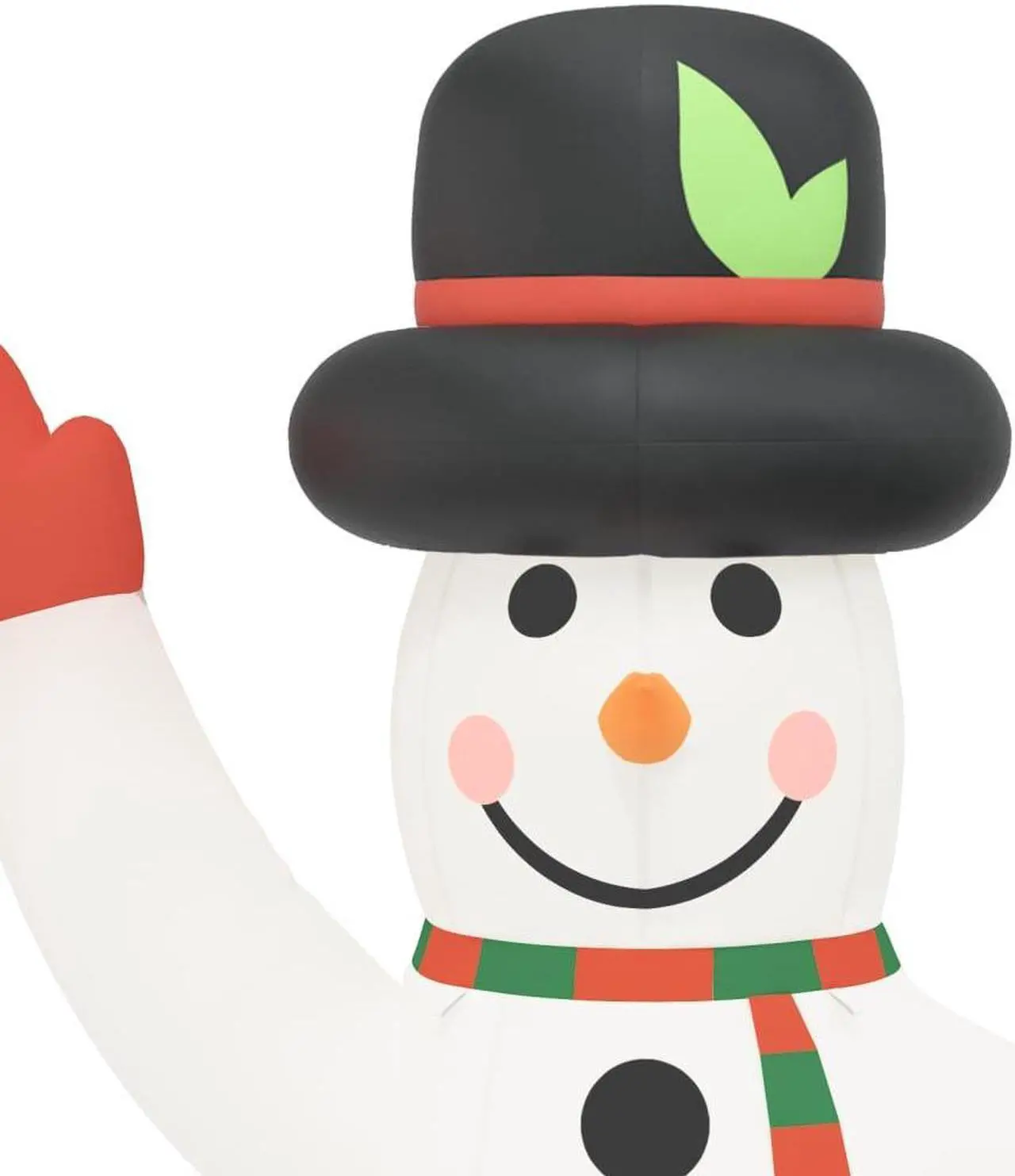 Alt view image 13 of 14 - vidaXL Christmas Inflatable Snowman with LEDs 393.7"