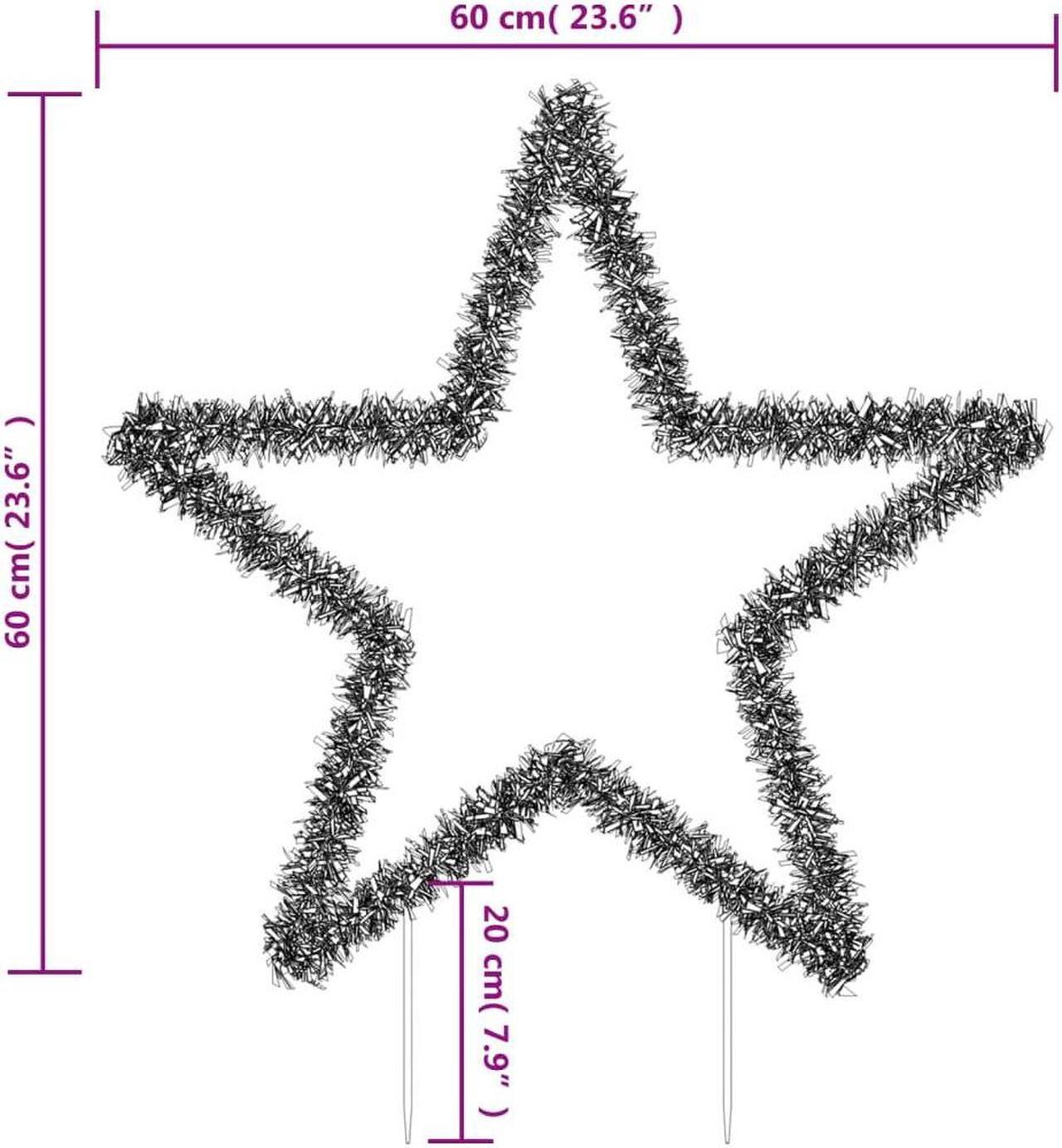 Alt view image 4 of 6 - vidaXL Christmas Decoration with Spikes Outdoor Light Decoration Star 80 LEDs
