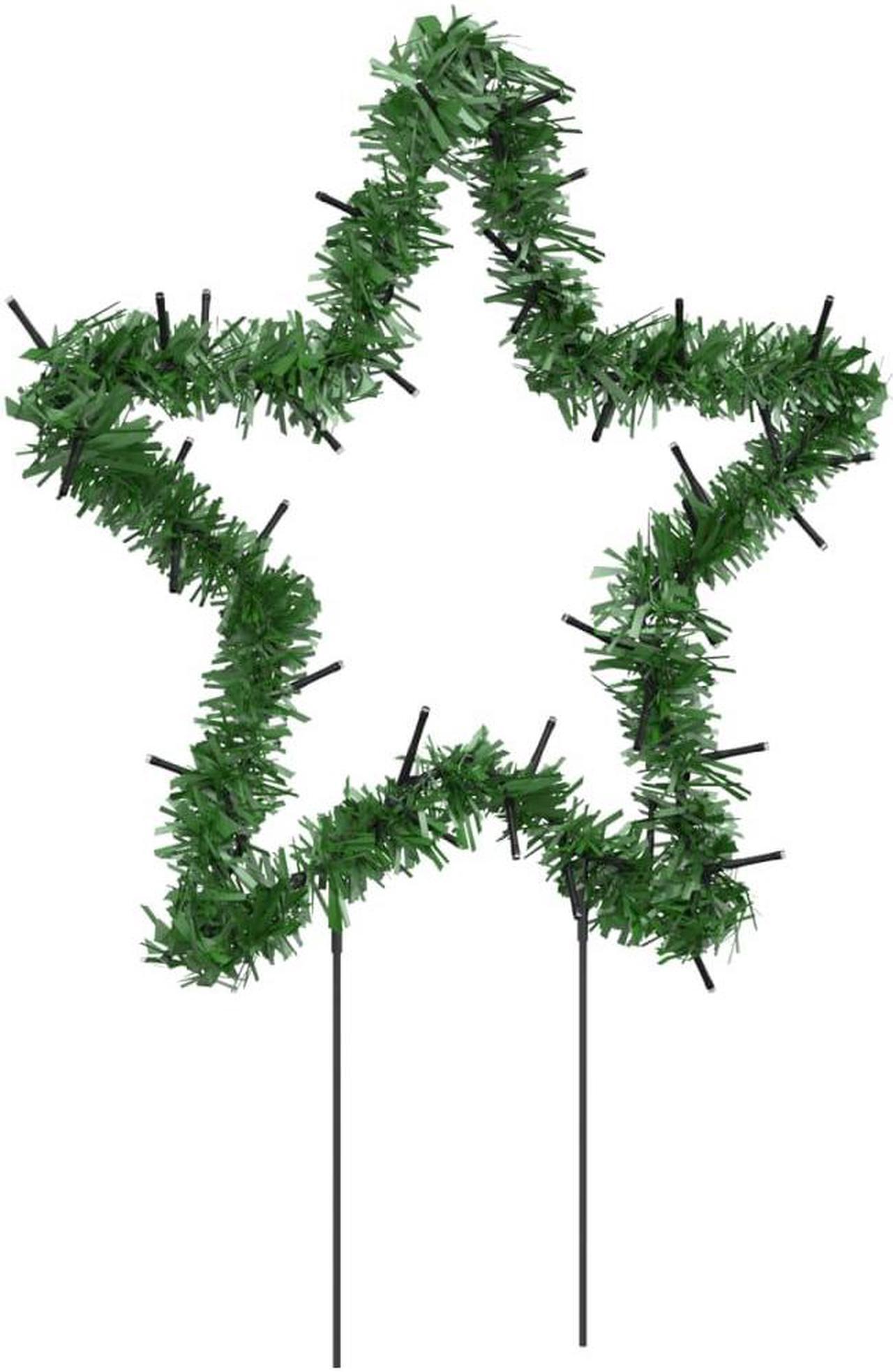 Alt view image 6 of 7 - vidaXL Christmas Decoration with Spikes Outdoor Ornament 3 Pcs Star 50 LEDs