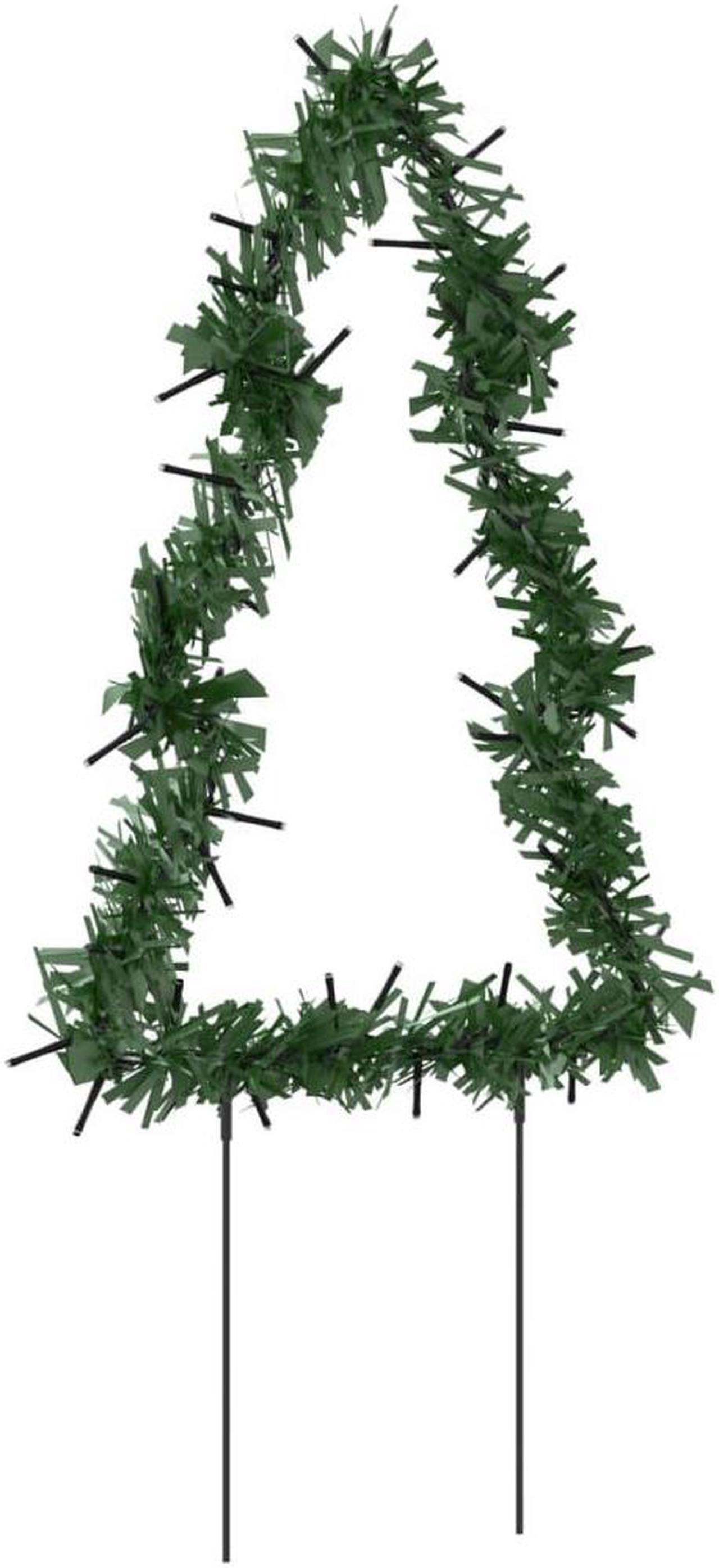 Alt view image 5 of 7 - vidaXL Christmas Decoration with Spikes Outdoor Ornament 3 Pcs Tree 50 LEDs