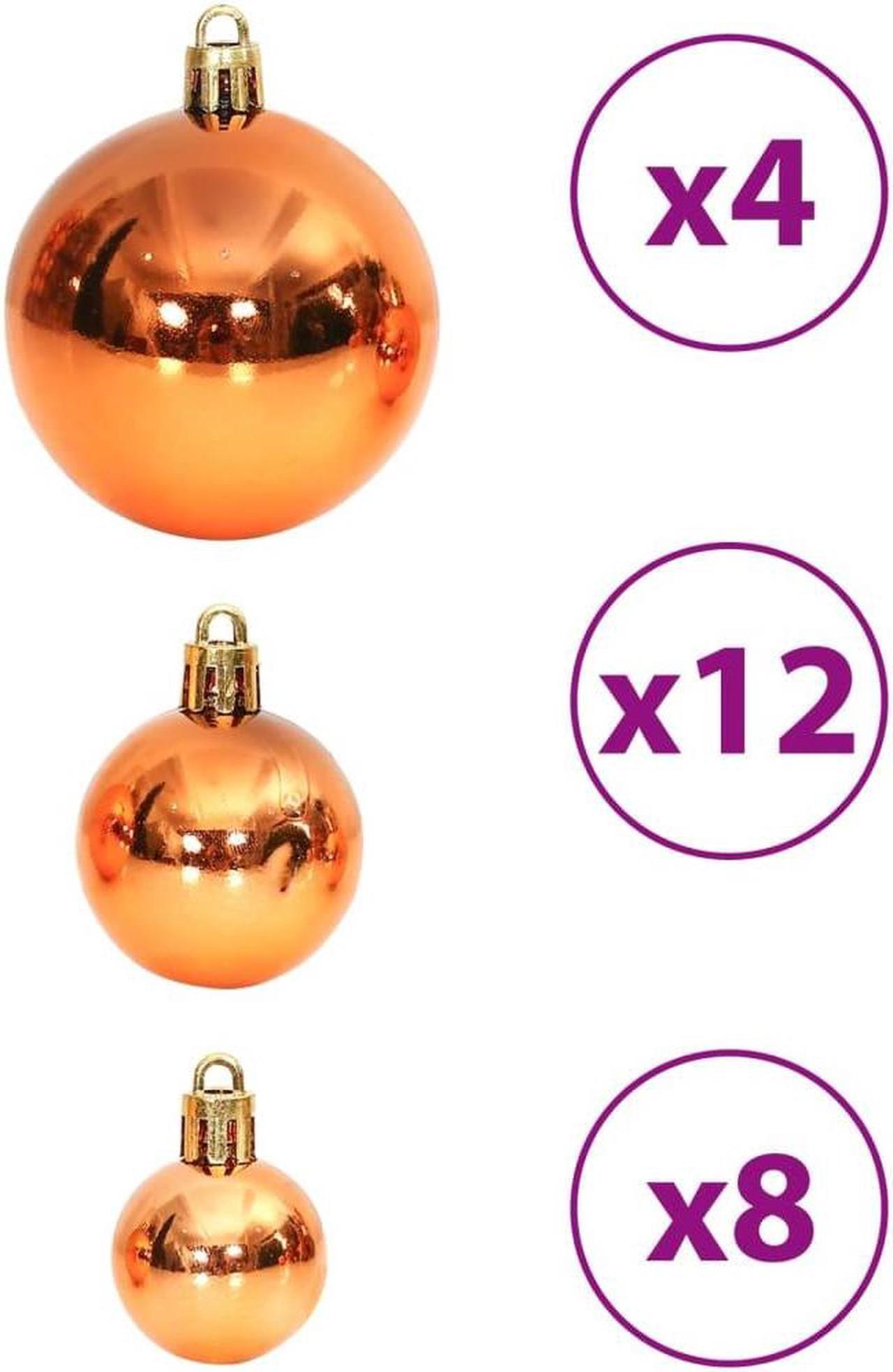 Alt view image 5 of 6 - vidaXL Christmas Decoration Shatterproof Christmas Bauble Ornament 100 Pcs Brown