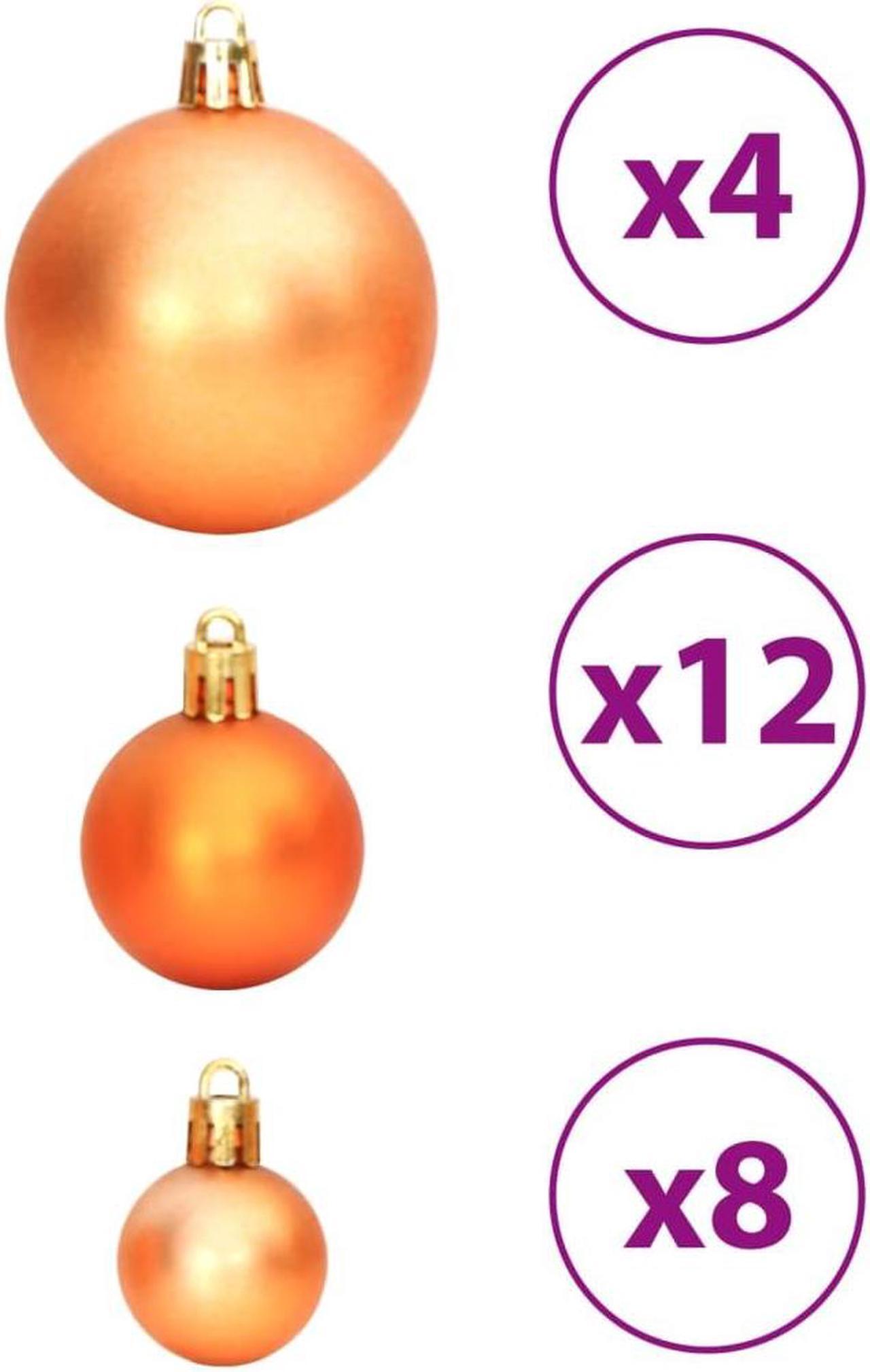 Alt view image 6 of 6 - vidaXL Christmas Decoration Shatterproof Christmas Bauble Ornament 100 Pcs Brown