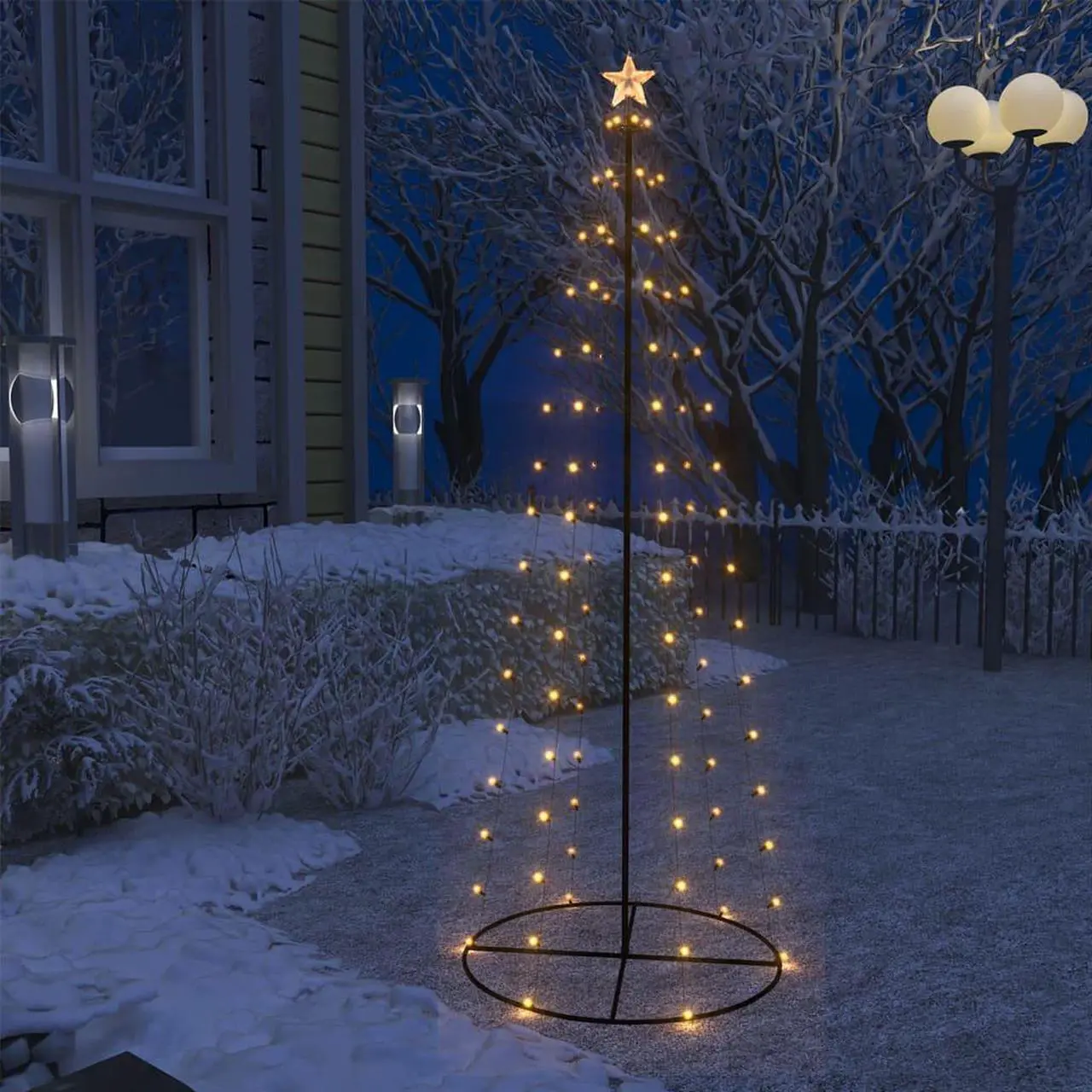 Alt view image 16 of 16 - vidaXL Pre-lit Christmas Tree with Stand Xmas Tree Decoration 135 Branches