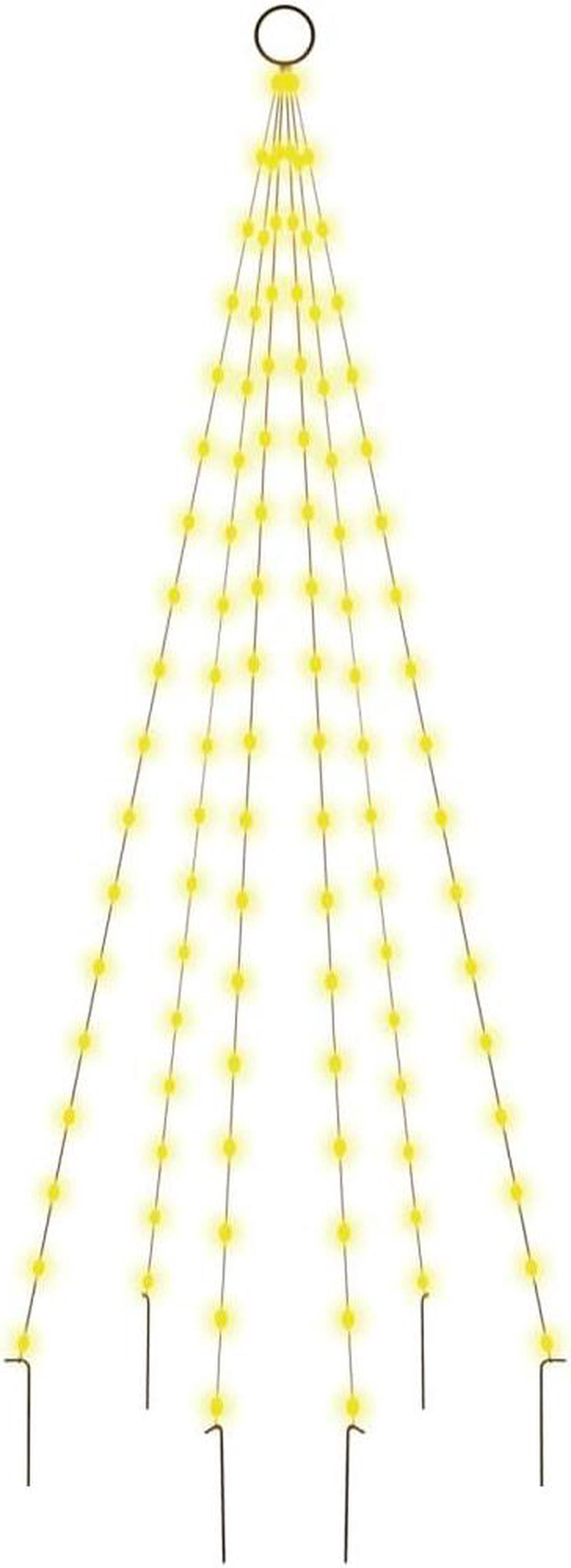 Alt view image 4 of 16 - vidaXL Christmas Tree Decoration Xmas Tree Lights on Flagpole Warm White LEDs
