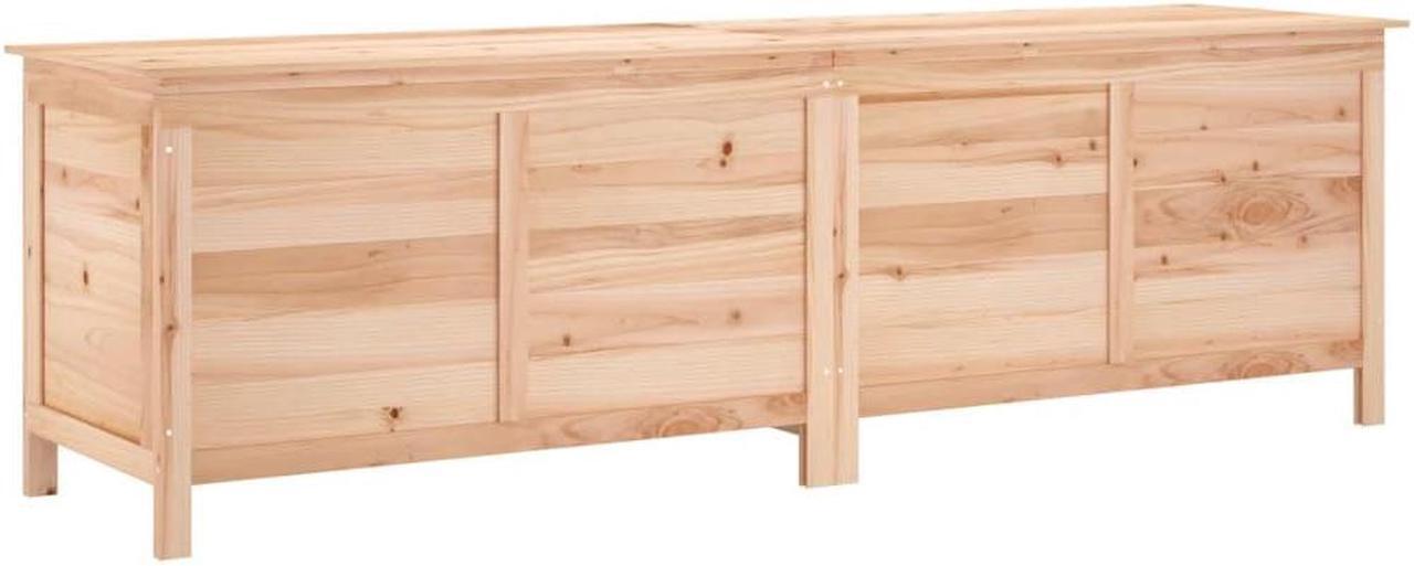 Alt view image 2 of 7 - vidaXL Patio Storage Box UV Resistant Outdoor Cushion Storage Solid Wood Fir