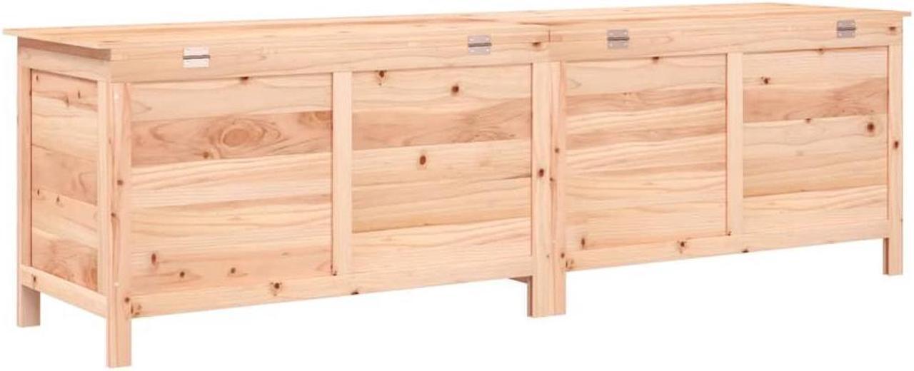 Alt view image 6 of 7 - vidaXL Patio Storage Box UV Resistant Outdoor Cushion Storage Solid Wood Fir