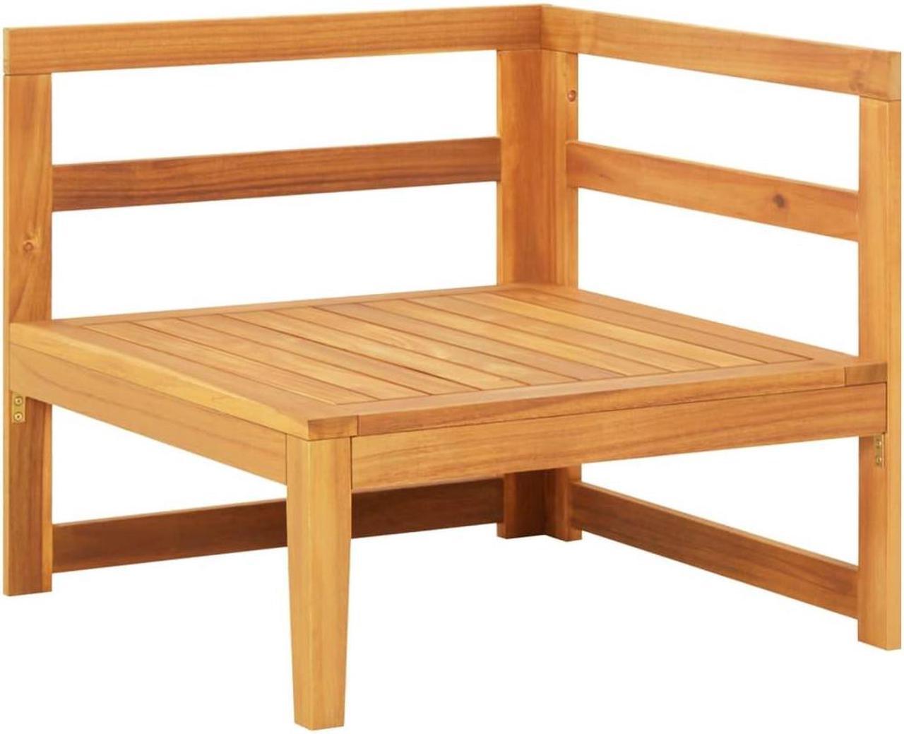 Alt view image 15 of 16 - vidaXL 2 Piece Patio Lounge Set with Dark Gray Cushions Acacia Wood