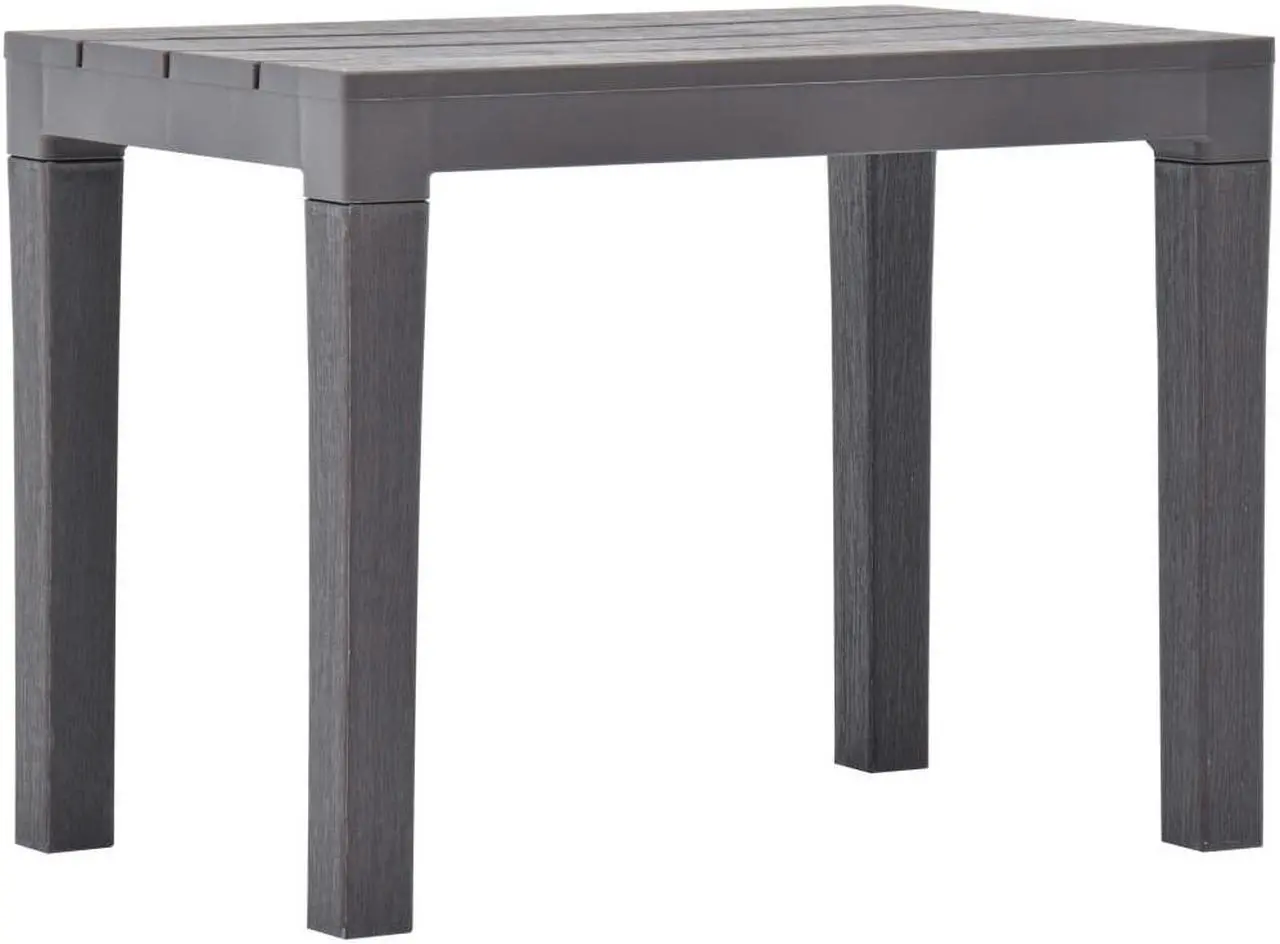Alt view image 13 of 13 - vidaXL 2x Patio Benches Mocca Plastic Outdoor Garden Poolside Chairs Seat