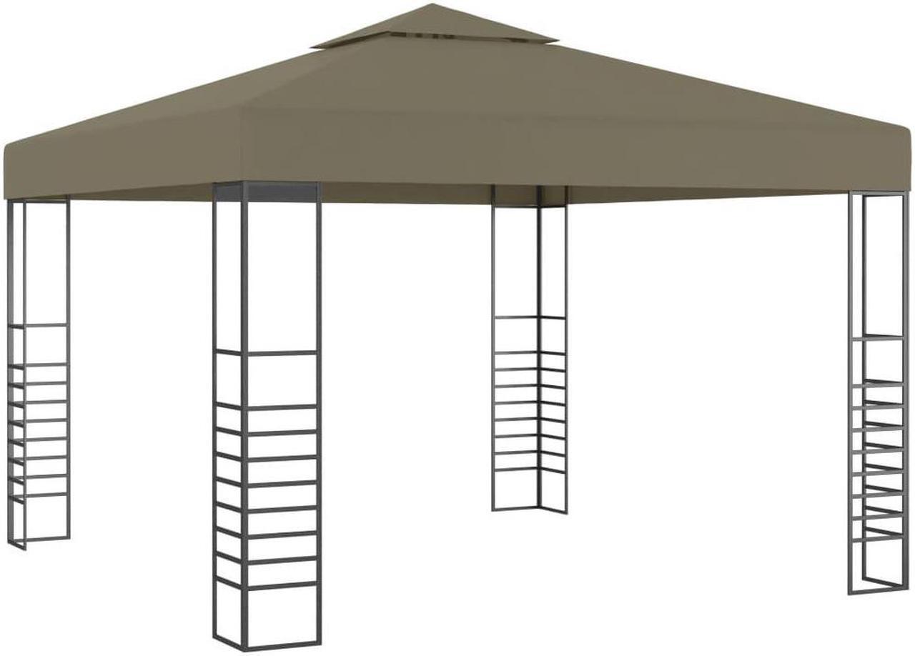 Alt view image 6 of 7 - vidaXL Gazebo Outdoor Canopy Patio Pavilion Sunshade Shelter Party Tent Taupe