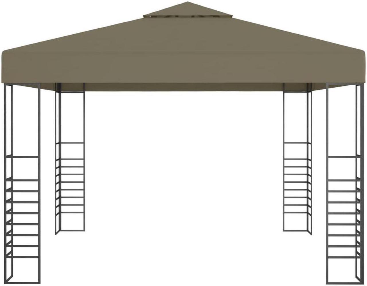 Alt view image 7 of 7 - vidaXL Gazebo Outdoor Canopy Patio Pavilion Sunshade Shelter Party Tent Taupe