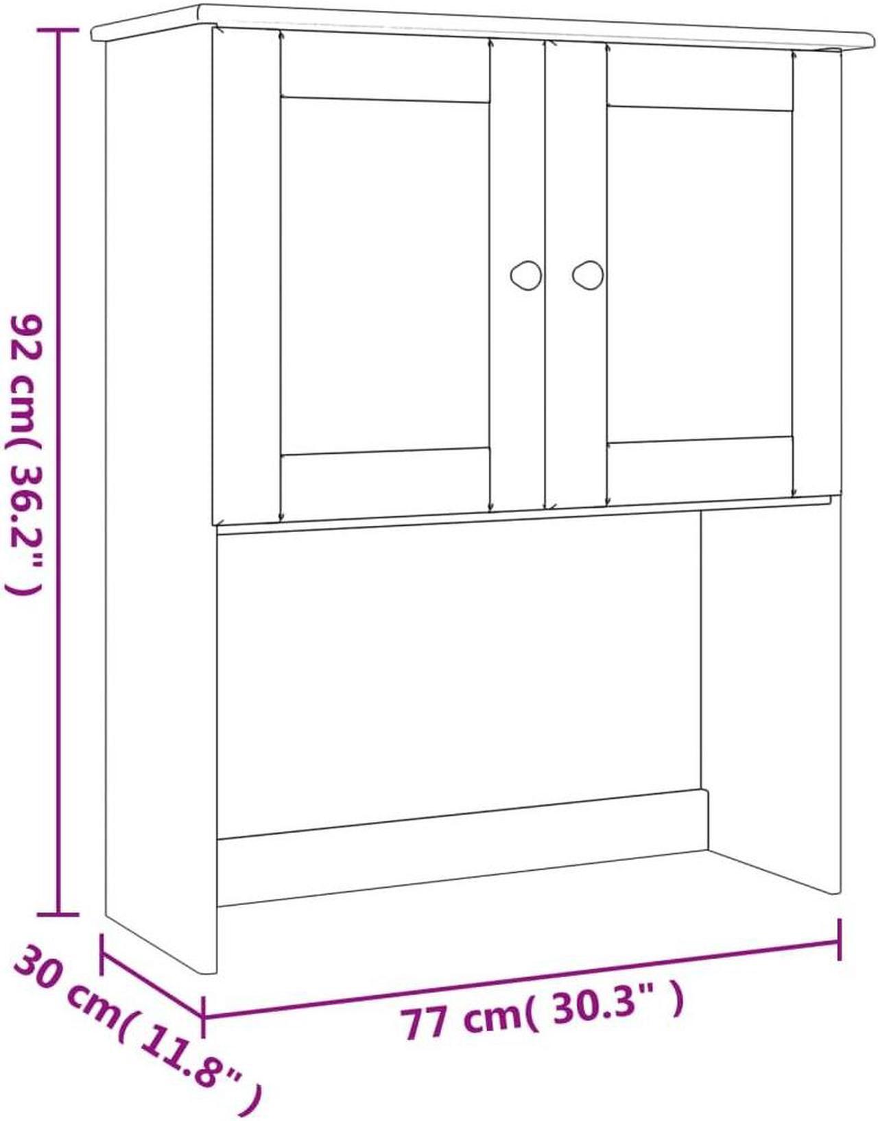 Alt view image 4 of 7 - vidaXL Kitchen Shelf Wooden Dresser Top for Highboard ALTA Solid Wood Pine