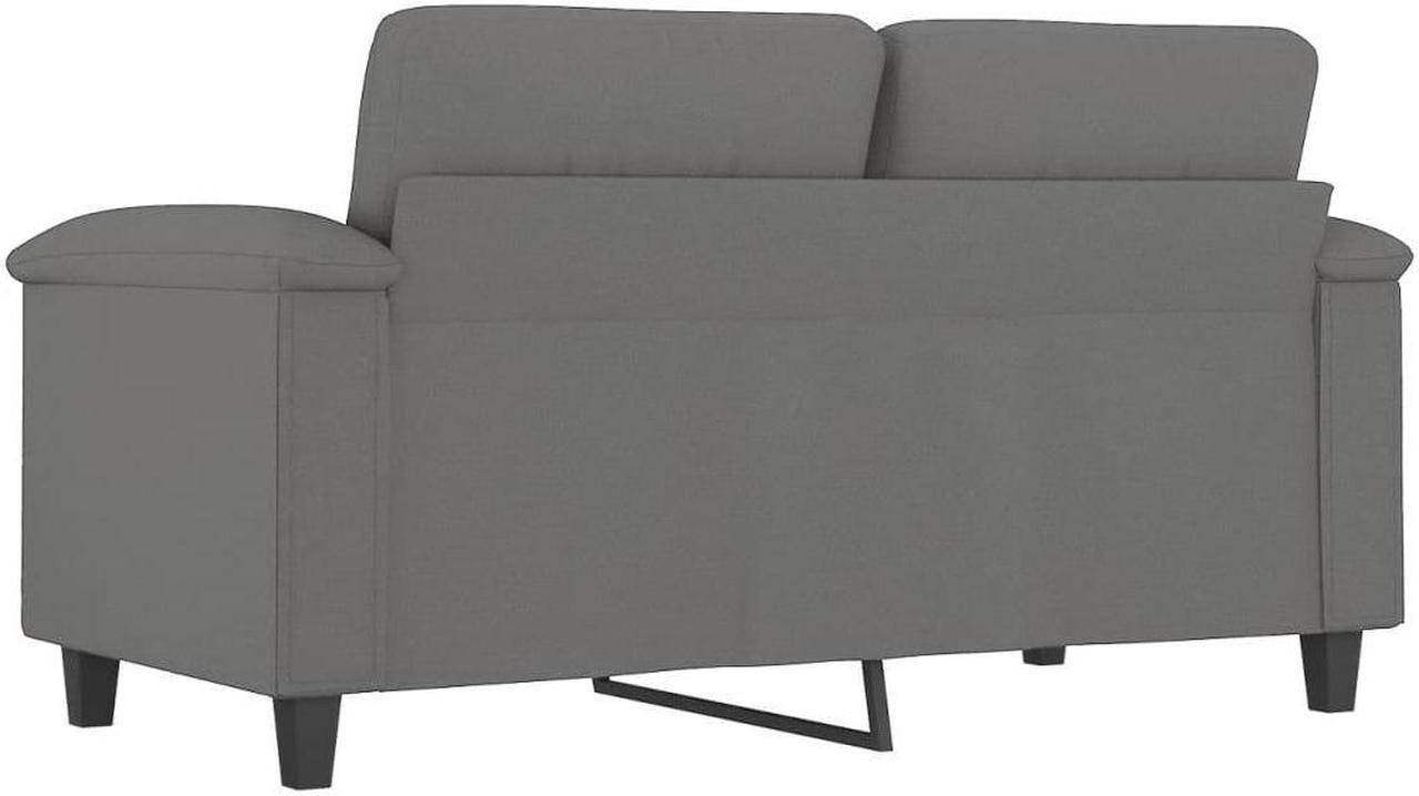 Alt view image 5 of 7 - vidaXL Sofa Accent Loveseat Couch Sofa Settee Dark Gray Microfiber Fabric