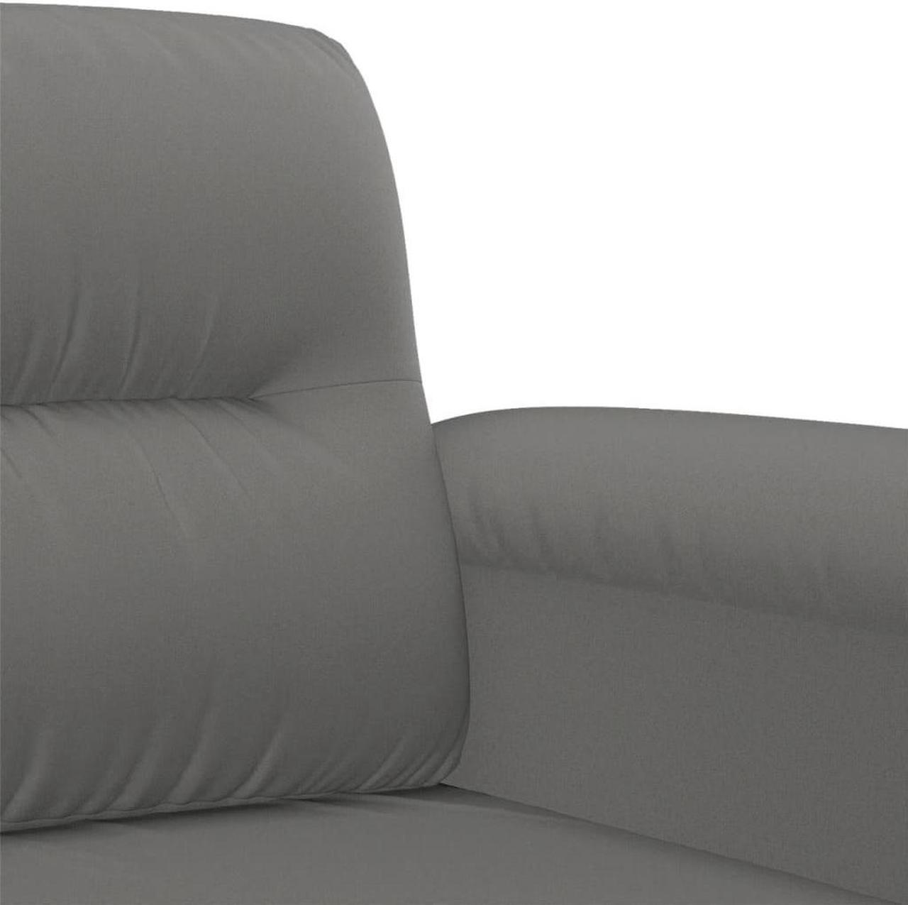 Alt view image 6 of 7 - vidaXL Sofa Accent Loveseat Couch Sofa Settee Dark Gray Microfiber Fabric