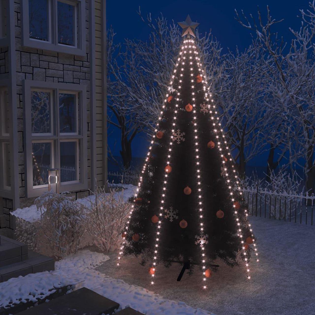 Alt view image 9 of 13 - vidaXL Tree Light Xmas Tree Lights for Indoor and Outdoor LED Net Light 157.5"