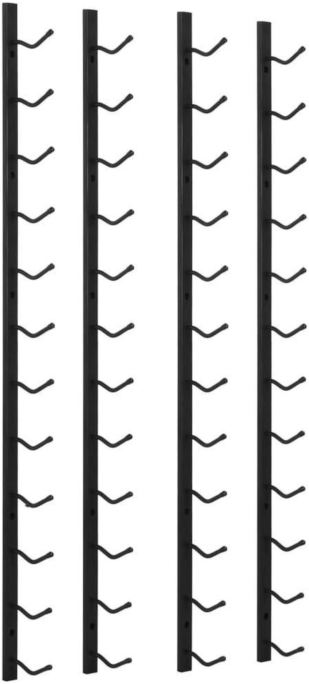 Alt view image 12 of 15 - vidaXL Wall Mounted Wine Racks for 12 Bottles 2 pcs Black Iron