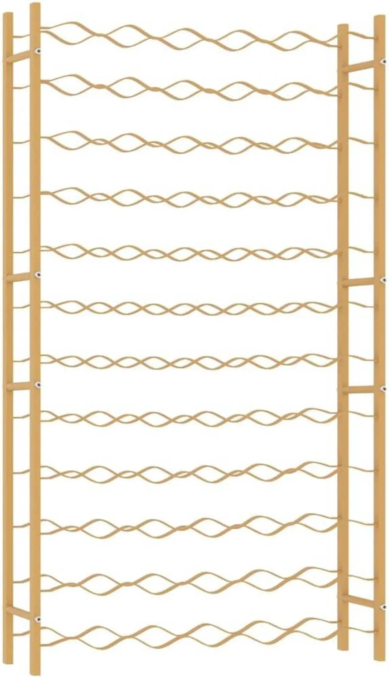 Alt view image 2 of 6 - vidaXL Wine Rack for 72 Bottles Storage Wine Bottle Holder Stand Gold Metal