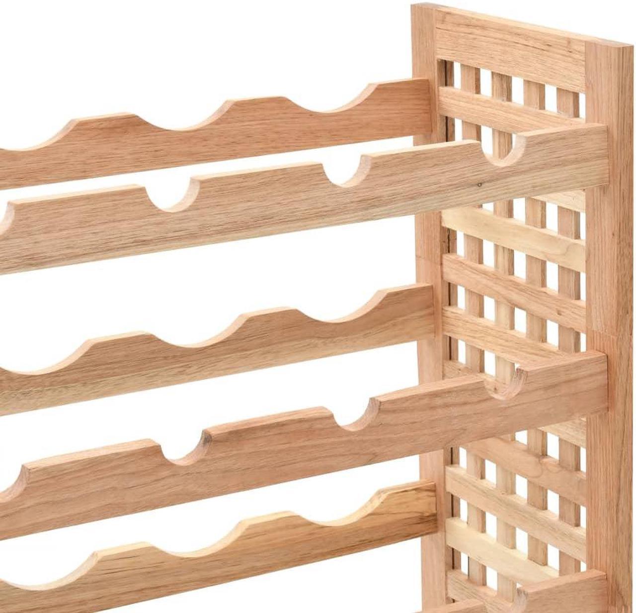 Alt view image 13 of 14 - vidaXL Wine Rack for 25 Bottles Solid Walnut Wood 24.8"x9.8"x28.7"