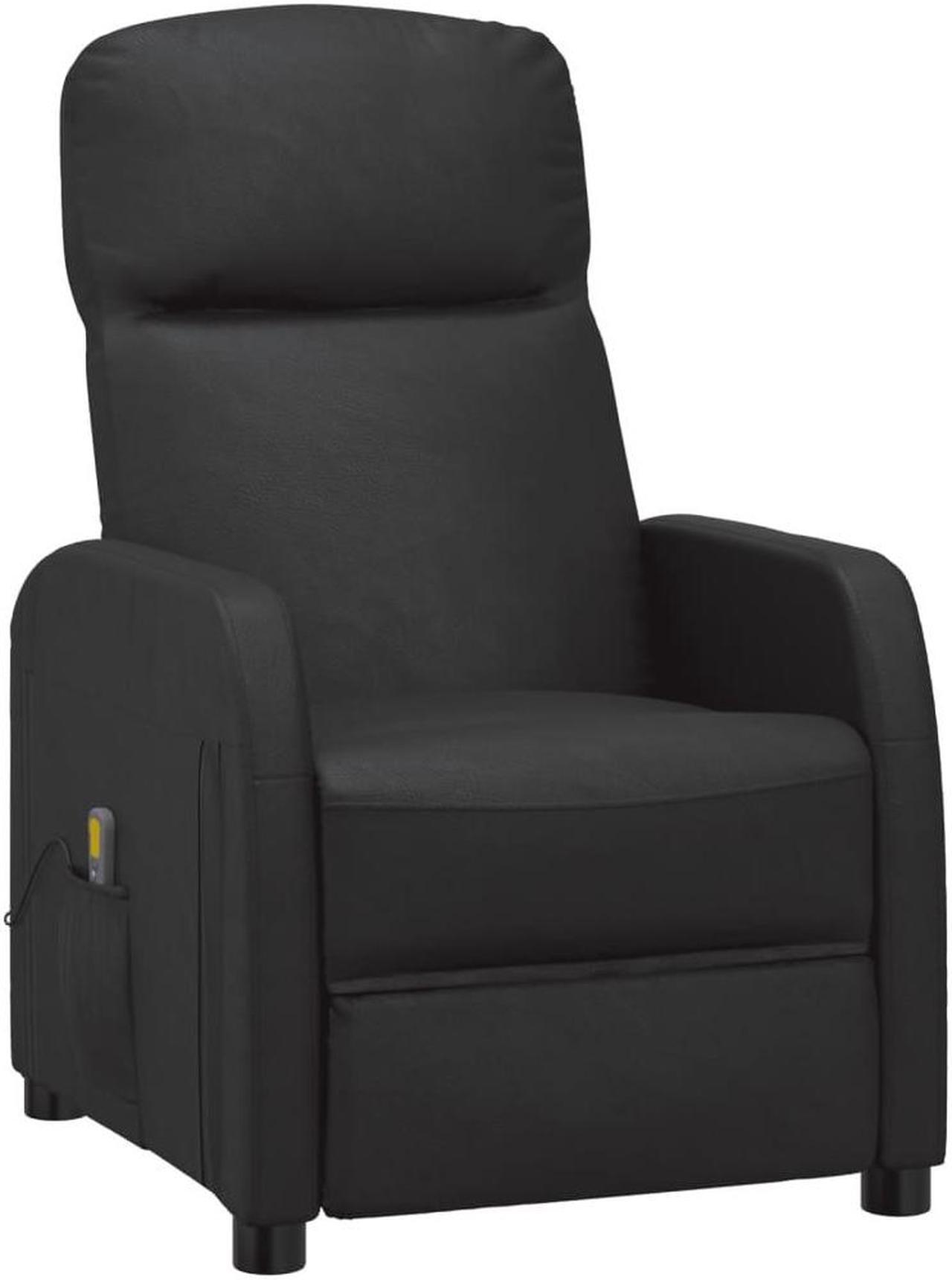 Alt view image 2 of 18 - vidaXL Massage Chair Leisure Lounge Recliner for Home Theater Black Faux Leather
