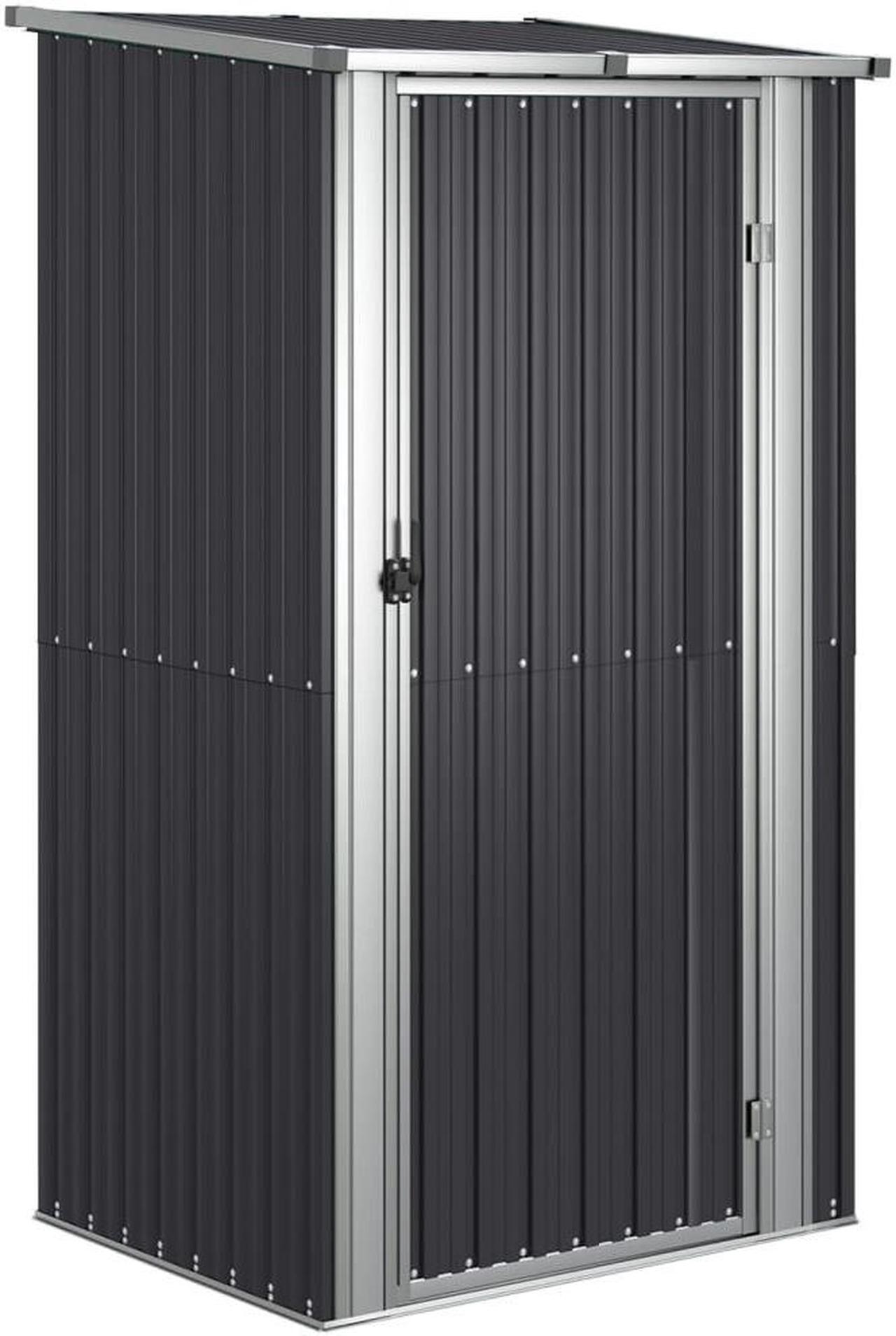 Alt view image 2 of 6 - vidaXL Garden Shed Outdoor Storage Garage House Anthracite Galvanized Steel