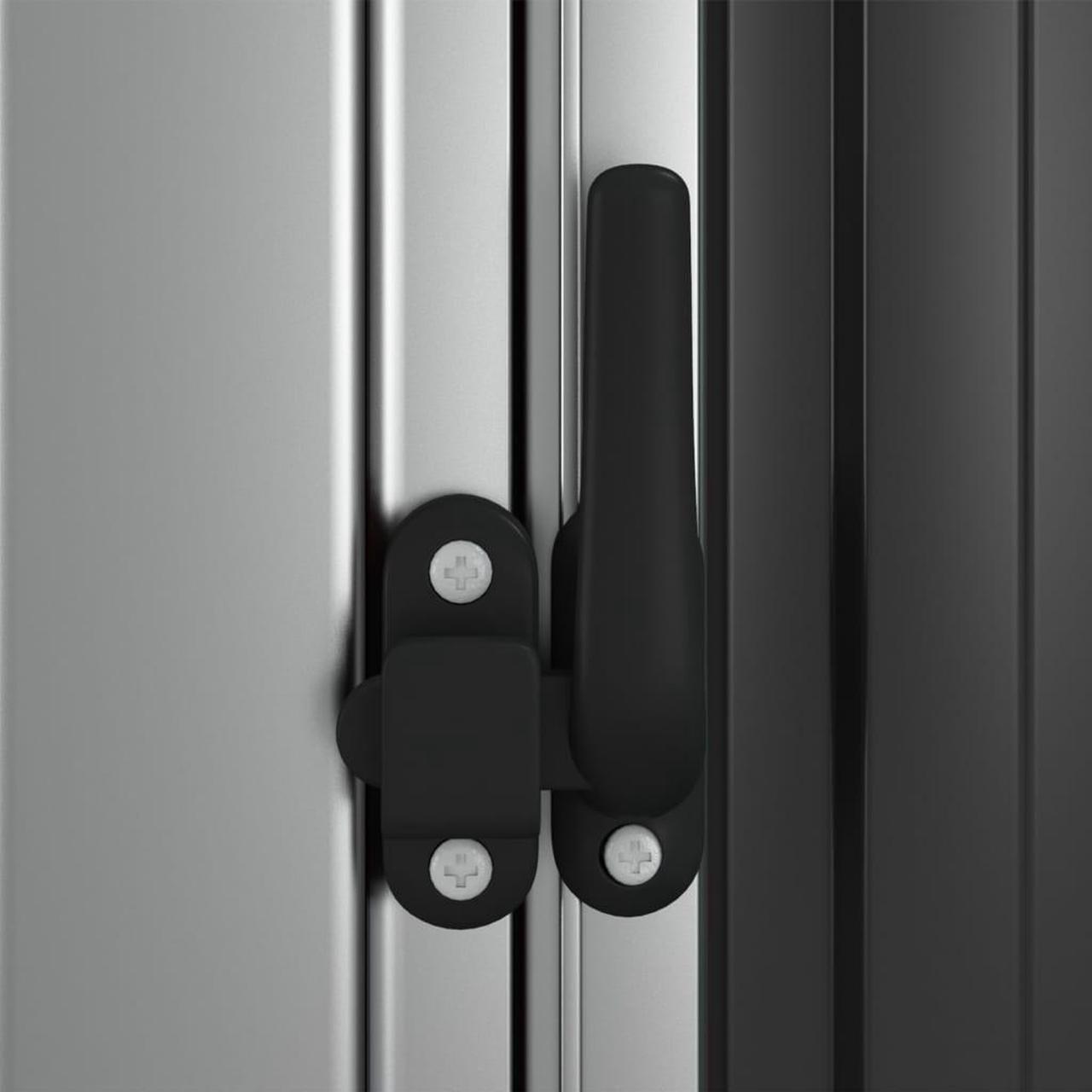 Alt view image 5 of 6 - vidaXL Garden Shed Outdoor Storage Garage House Anthracite Galvanized Steel
