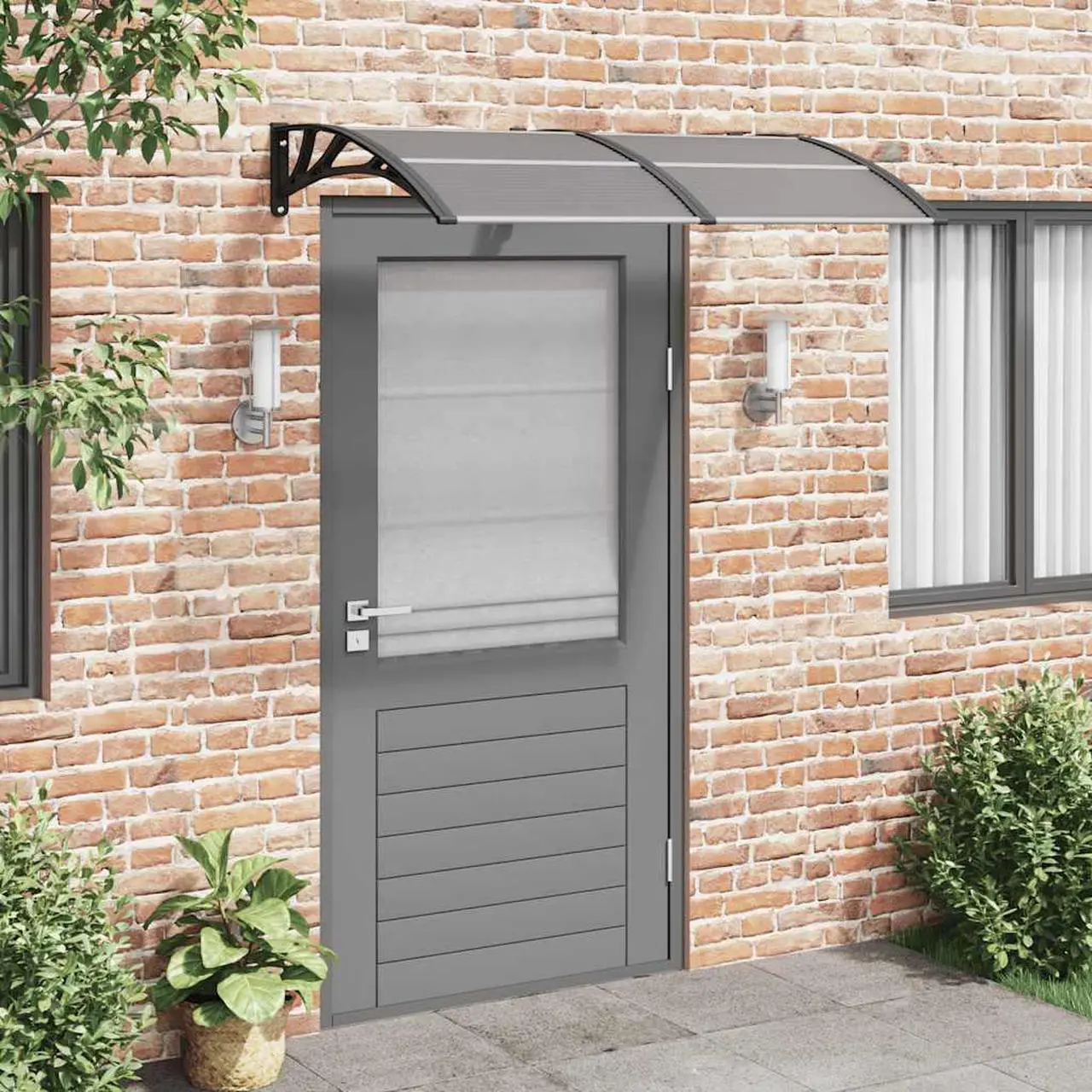 Main image of vidaXL Door Canopy, Front Door Canopy for Protection, Porch Canopy for Outdoor, Weather-Resistant Polycarbonate Cover, 59,1''x39,4'', Black
