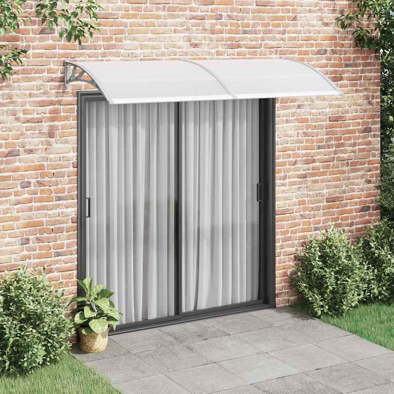 Main image of vidaXL Door Canopy, Front Door Canopy for Protection, Porch Canopy for Outdoor, Weather-Resistant Polycarbonate Cover, 94.5"x39.4", Gray