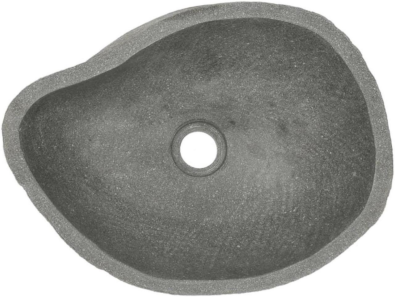 Alt view image 6 of 7 - vidaXL Bathroom Basin, Vessel Sink, Countertop Vanity Sink, Naturally Varied Shape and Color Tone, Easy Assembly, (14.6"-18.1")x(11.4"-14.2")x4.5" River Stone
