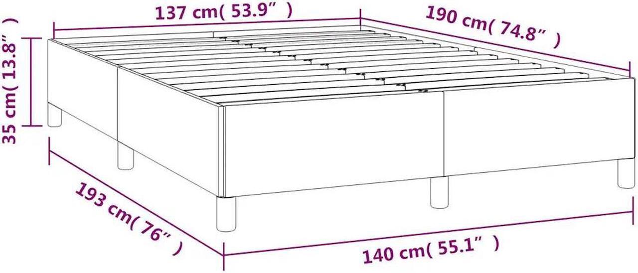 Alt view image 5 of 7 - vidaXL Full Size Bed Frame with Plywood Slats, Platform Bed Frame, Fabric Upholstered Mattress Foundation, No Box Spring Needed & Easy Assembly, Light Gray, without Mattress