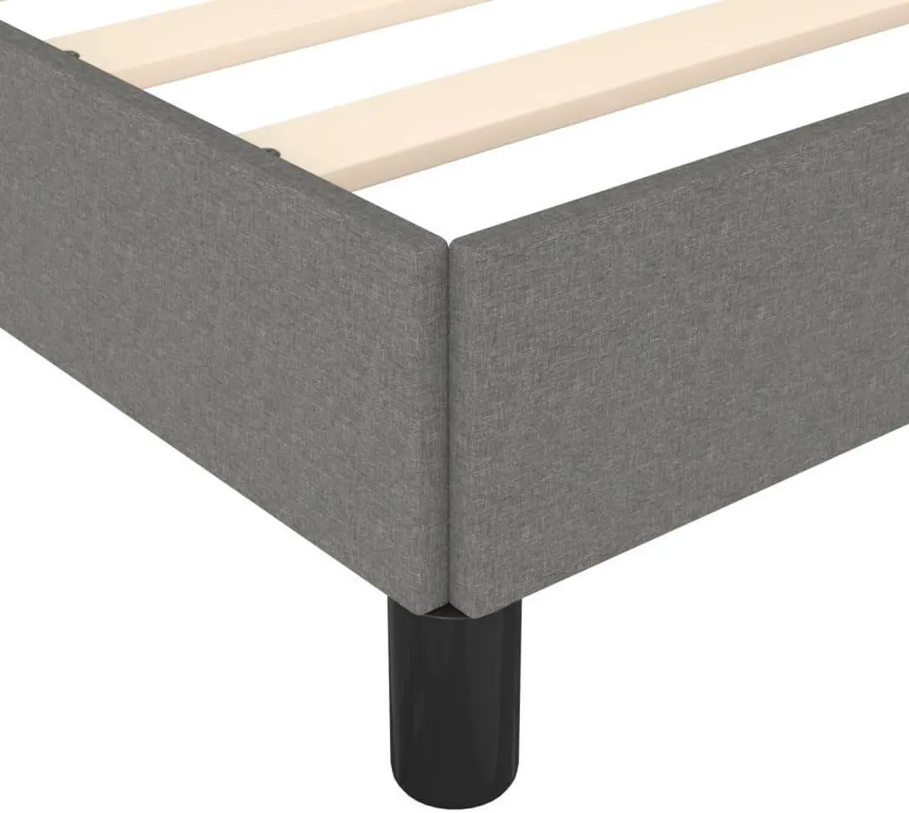 Alt view image 7 of 7 - vidaXL Full Size Bed Frame with Plywood Slats, Platform Bed Frame, Fabric Upholstered Mattress Foundation, No Box Spring Needed & Easy Assembly, Dark Gray, without Mattress