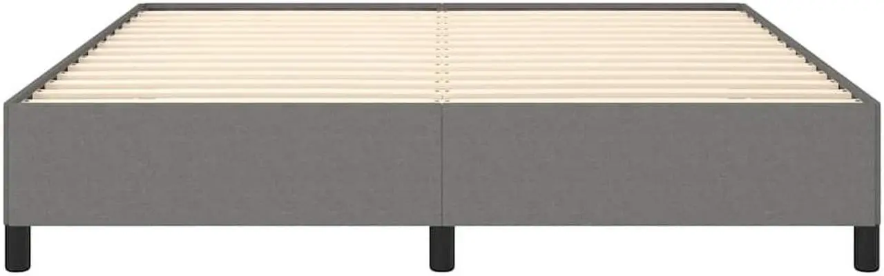 Alt view image 7 of 7 - vidaXL King Size Bed Frame with Plywood Slats, Platform Bed Frame, Fabric Upholstered Mattress Foundation, No Box Spring Needed & Easy Assembly, Dark Gray, without Mattress