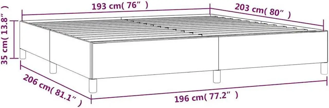 Alt view image 5 of 7 - vidaXL King Size Bed Frame with Plywood Slats, Platform Bed Frame, Fabric Upholstered Mattress Foundation, No Box Spring Needed & Easy Assembly, Dark Gray, without Mattress