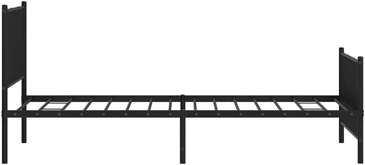 Alt view image 7 of 7 - vidaXL 12-Inch Black Metal Twin XL Bed Frame with Headboard & Footboard, Heavy-Duty Construction with Under-Bed Storage for Modern Bedroom, No Box Spring Needed & Easy Assembly, No Mattress